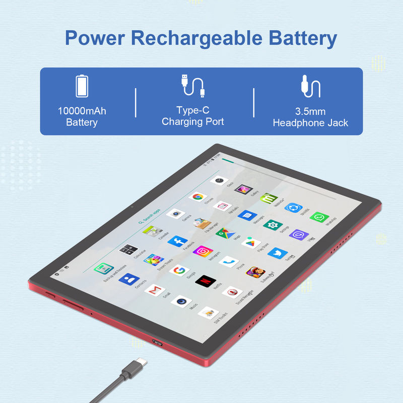 C Idea 10.1 Inch Android 14 Smart Tablet Pc Dual SIM ve Pen ile CM8200Plus kırmızı