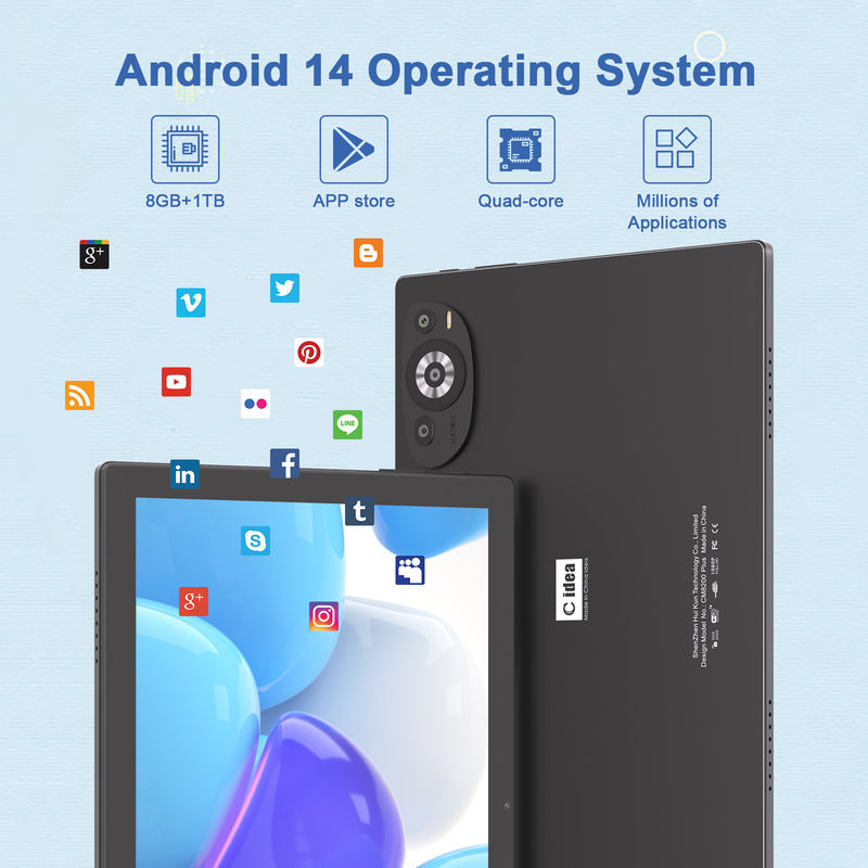 C Idea 10.1 Inch 5G Tablet Sim Destek Klavye Eğitimsel Android Tablet Pc M8200 Plus Siyah
