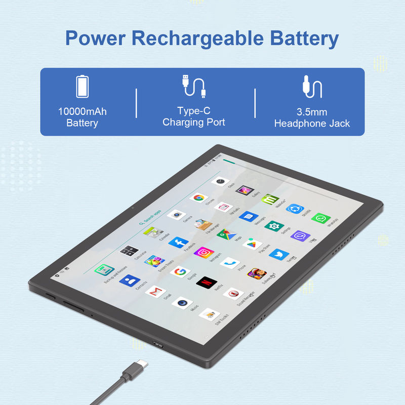 C Idea 10.1 Inch 5G Tablet Sim Destek Klavye Eğitimsel Android Tablet Pc M8200 Plus Siyah
