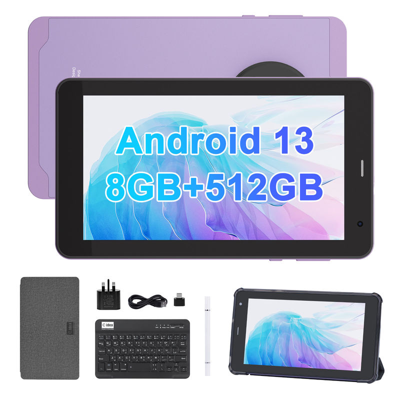 C Idea Android 13 6000mAh ile 7 Inç Tablet Eğitim Tablet PC CM518 Pro Mor