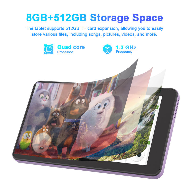 C Idea Android 13 6000mAh ile 7 Inç Tablet Eğitim Tablet PC CM518 Pro Mor