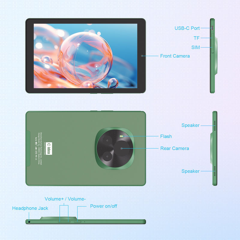 C Idea 5G Eğitim Tablet 800x1280 IPS Dokunmatik Ekran Tablet Kalem CM935 yeşil ile