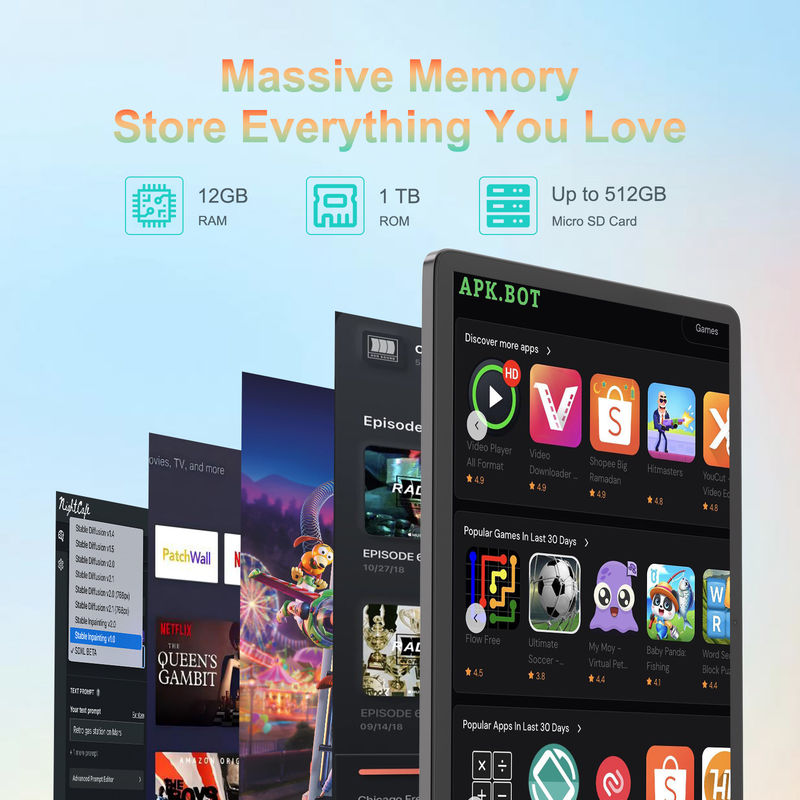 C Idea 14 Inch Tablet Büyük Depolama 1200*1920 FHD Ekran Android Tablet PC CM14000 artı