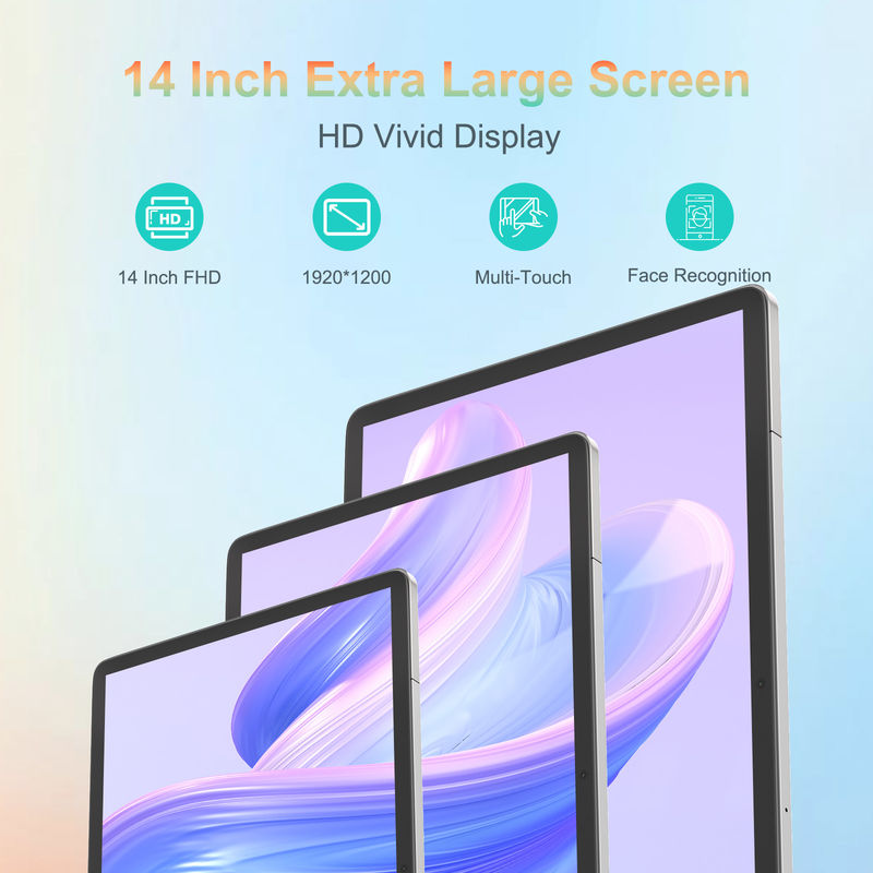 C Idea 14 Inch Tablet Uzun Süren Pil Öğrenciler İçin Eğitim Tableti CM14000 Artı Gri