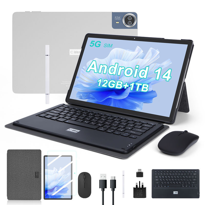 C Idea 14 Inch Tablet 5G Öğrenciler için dokunmatik ekranlı tabletler CM14000 Plus Gri
