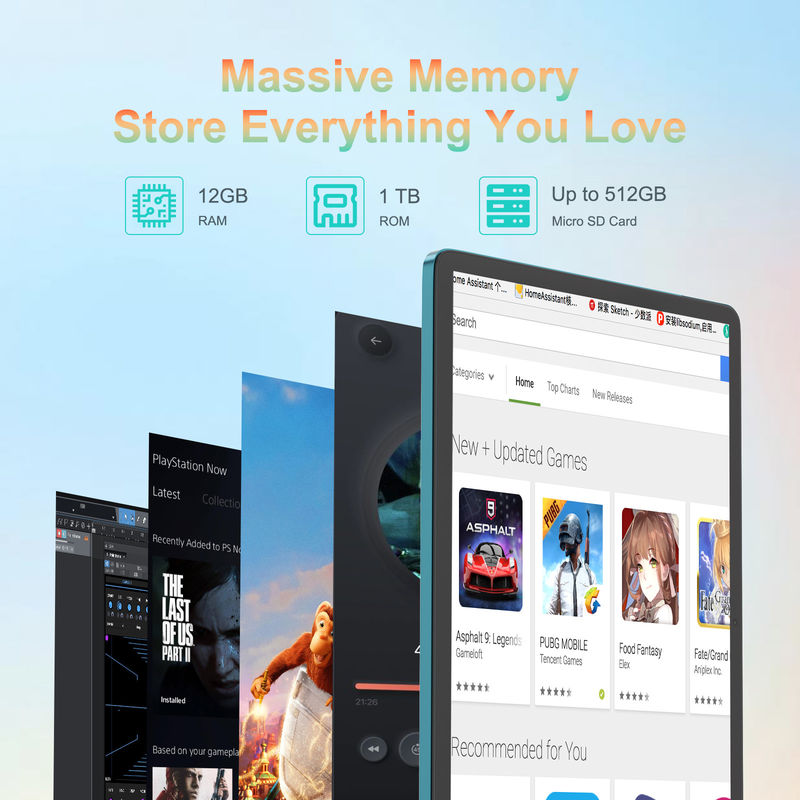 C Idea 14 Inch Tablet Büyük Pil Akıllı Tablet PC klavyesi ve fare ile CM14000 artı mavi