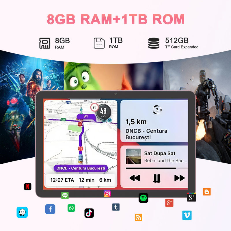 C Idea 10.1 Inç 5g Sim Klavye Akıllı Tablet Bilgisayar Eğitim için cM8300 Artı Pembe