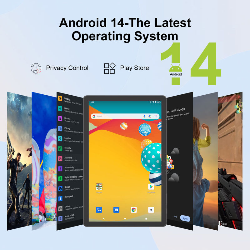 C Idea 10.36 Inch Tablet PC 2K Ekran Öğrenciler İçin En Yeni Android Tablet Cm10500 Plus Gri