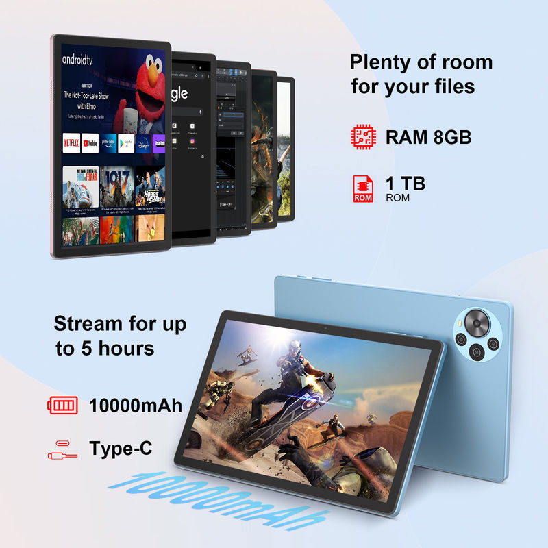C Idea 10.36 Inch Android 14 Tablet 2k Ekran Akıllı Tablet PC CM10500 Artı Mavi