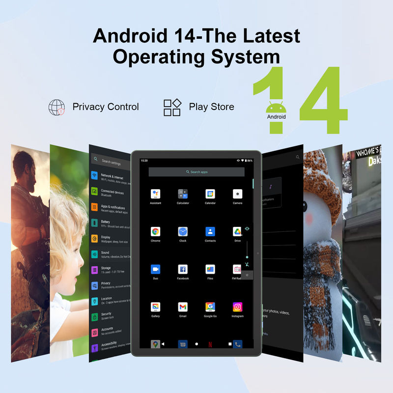 C Idea En Yeni 10.5 İnç Dokunmatik Ekranlı Android Tablet Çift SIM'li CM10500 Plus yeşil