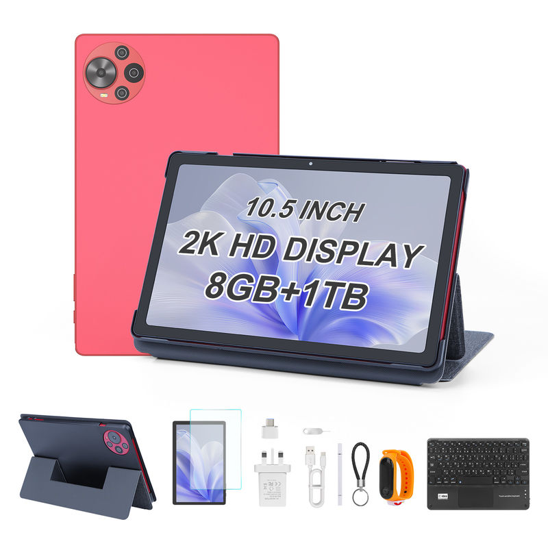 C Idea Android 14 Tablet Klavye ve Fare CM10500 Artı Kırmızı ile Öğrenciler için 2k Ekranlı Eğitim Tablet