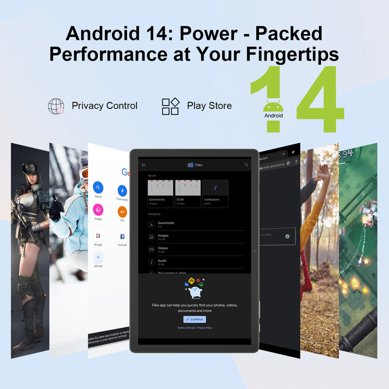 C fikir 10.36 Inch Android 14 Tablet Pc Öğrenciler için Eğitim Tableti Çift SIM İşlevselliği