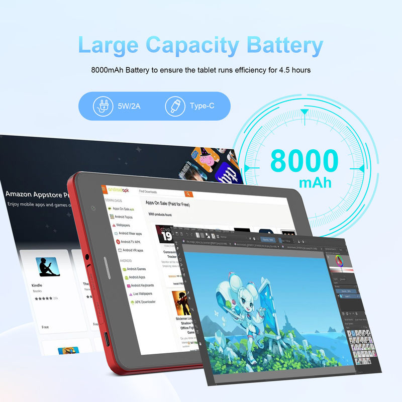 C idea MT6750 8 Çekirdekli ve 8GB RAM 8 İnç Android Tablet PC, Eğitim için SIM'li CM817Pro max