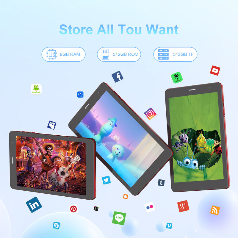C idea MT6750 8 Çekirdekli ve 8GB RAM 8 İnç Android Tablet PC, Eğitim için SIM'li CM817Pro max