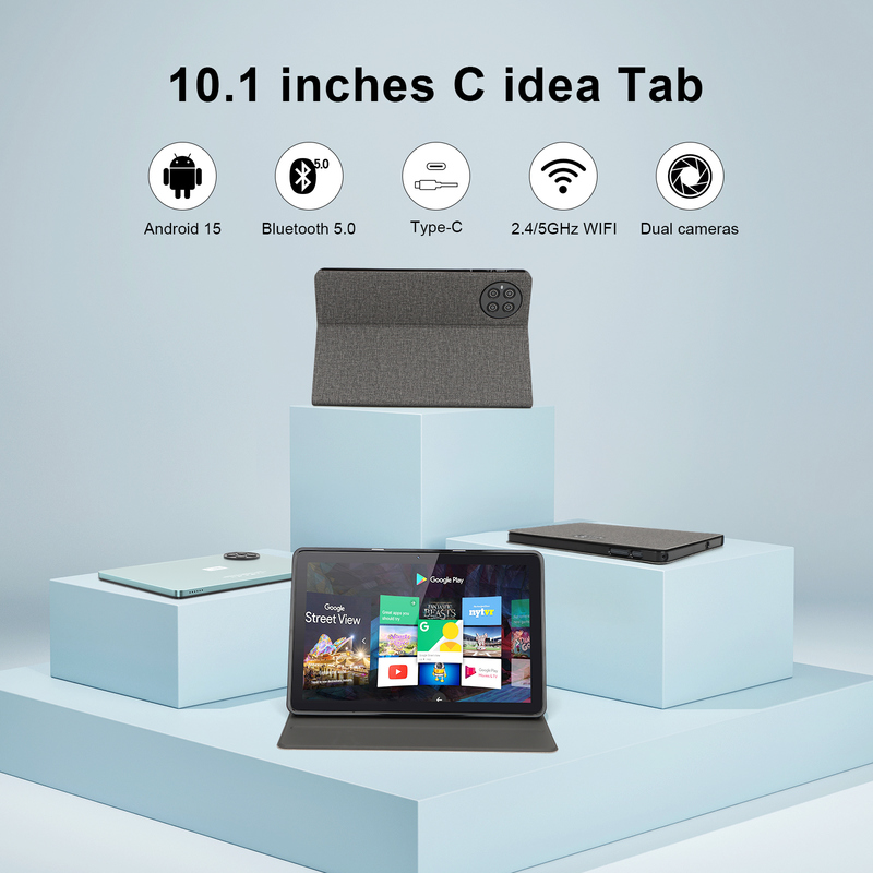C Idea 10.1 İnç Tablet MTK İşlemci WIFI Android Tablet 2 SIM Destekli CM8800plus Mavi