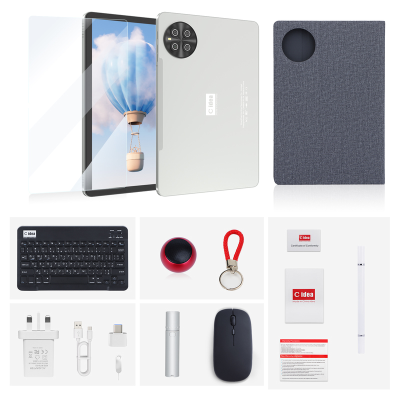 C Idea 10.1 Inç SIM Tablet WIFI Android Tablet ile kalem CM8800plus Gümüş