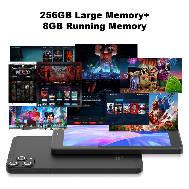 C fikir 7 inçlik Wifi Tablet Case 8+256GB depolama dört çekirdekli işlemci 600x1024 IPS dokunmatik ekran CM516 siyah