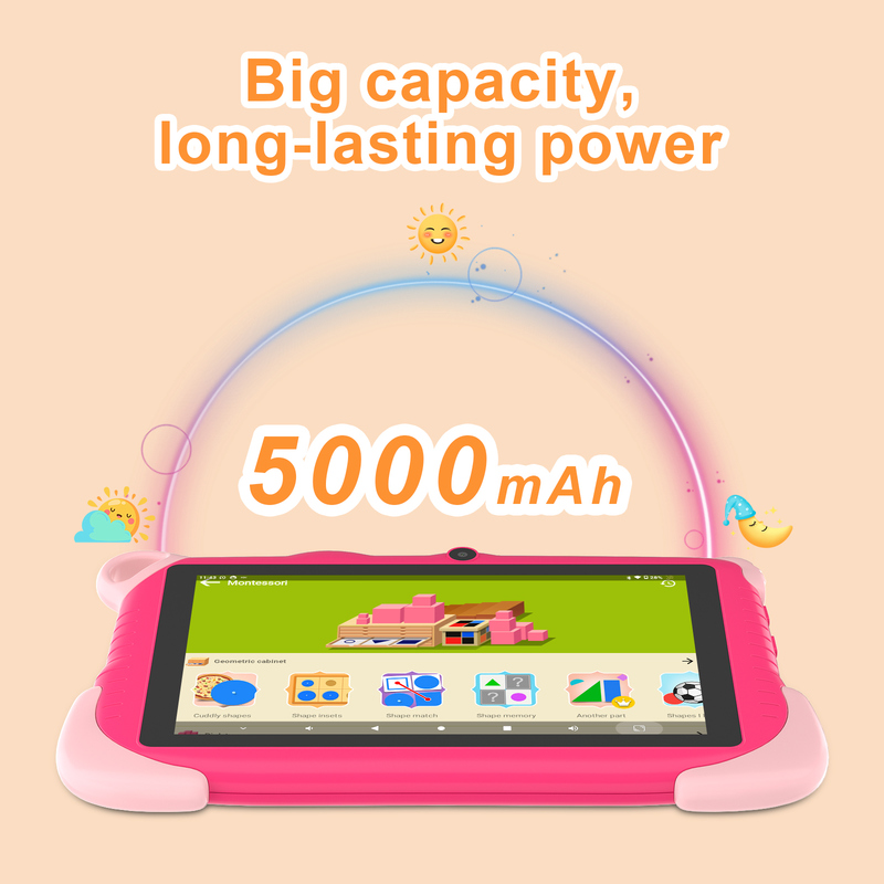 C Idea 7 Inch Android 15 Öğrenciler İçin Eğitim Akıllı Tablet CM78 pembe