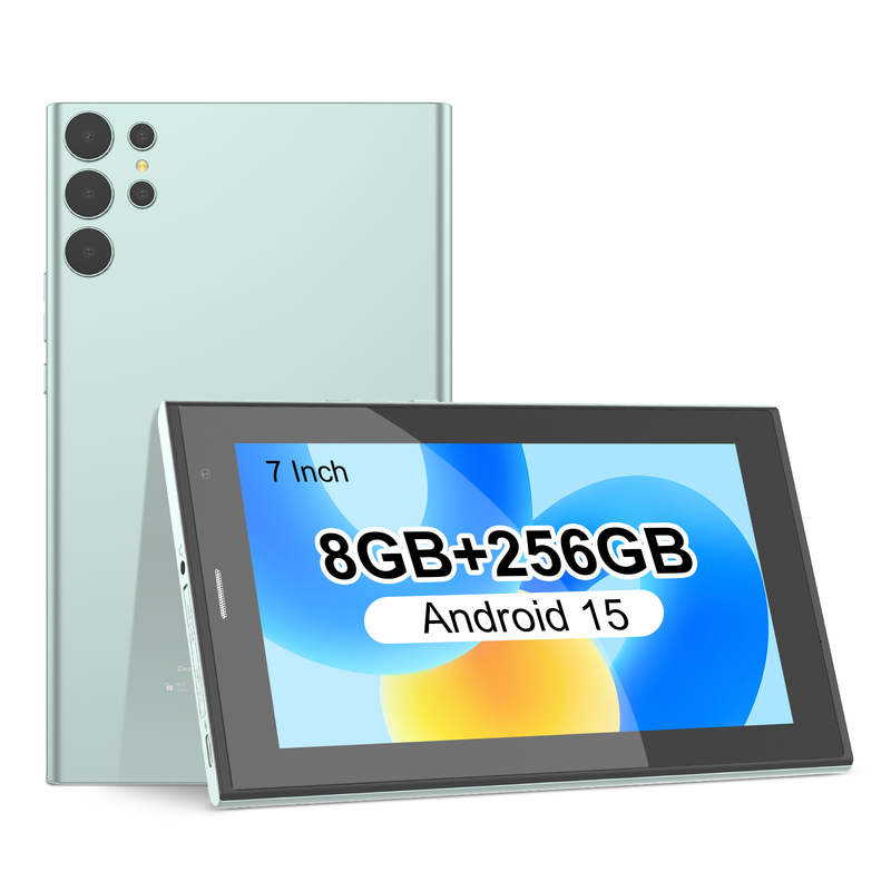 C fikir 8+256GB depolama ile 7 inçlik Wifi Tablet Quad Core işlemci 600x1024 IPS dokunmatik ekran CM524 yeşil