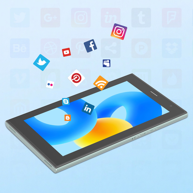 C fikir 8+256GB depolama ile 7 inçlik Wifi Tablet Quad Core işlemci 600x1024 IPS dokunmatik ekran CM524 yeşil