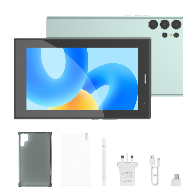 C fikir 8+256GB depolama ile 7 inçlik Wifi Tablet Quad Core işlemci 600x1024 IPS dokunmatik ekran CM524 yeşil