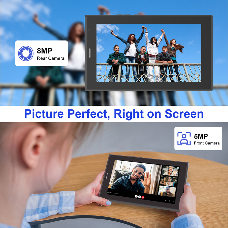 C fikir 8+256GB depolama ile 7 inçlik Wifi Tablet Quad Core işlemci 600x1024 IPS dokunmatik ekran CM524 siyah