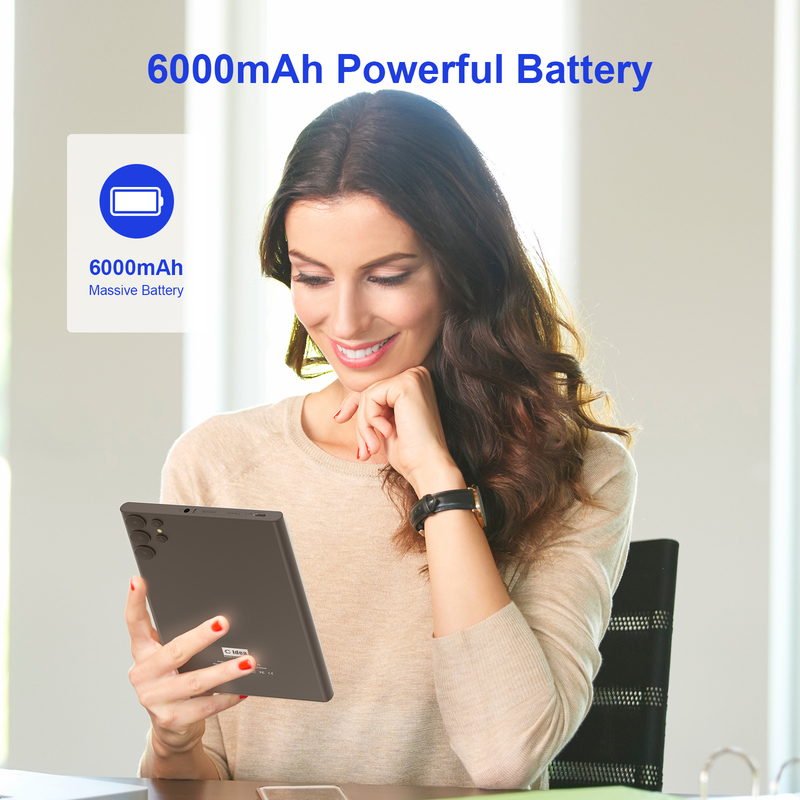 C fikir 8+256GB depolama ile 7 inçlik Wifi Tablet Quad Core işlemci 600x1024 IPS dokunmatik ekran CM524 siyah