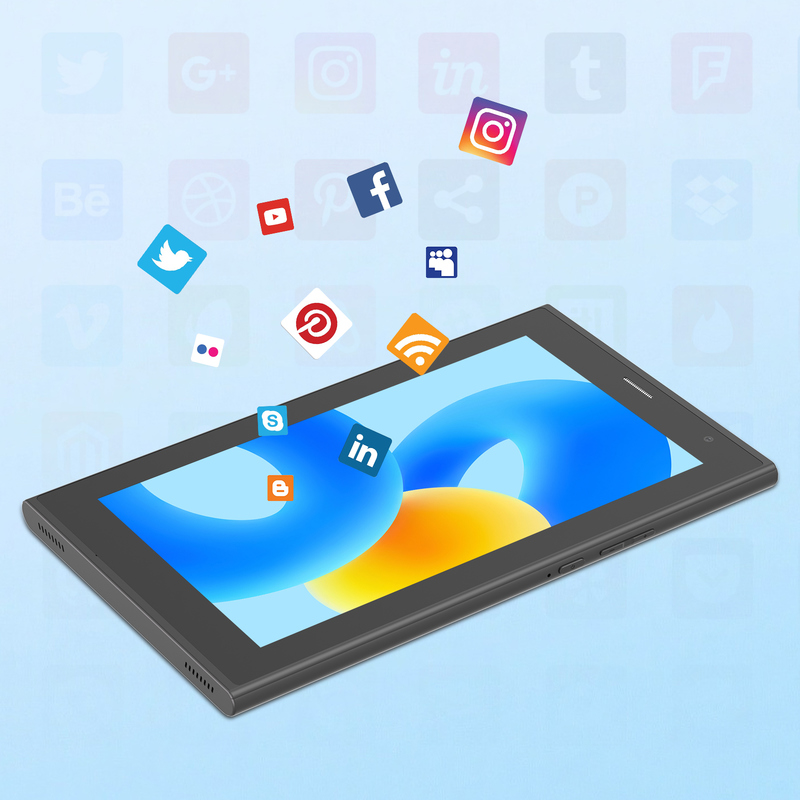 C fikir 8+256GB depolama ile 7 inçlik Wifi Tablet Quad Core işlemci 600x1024 IPS dokunmatik ekran CM524 siyah