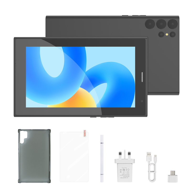 C fikir 8+256GB depolama ile 7 inçlik Wifi Tablet Quad Core işlemci 600x1024 IPS dokunmatik ekran CM524 siyah