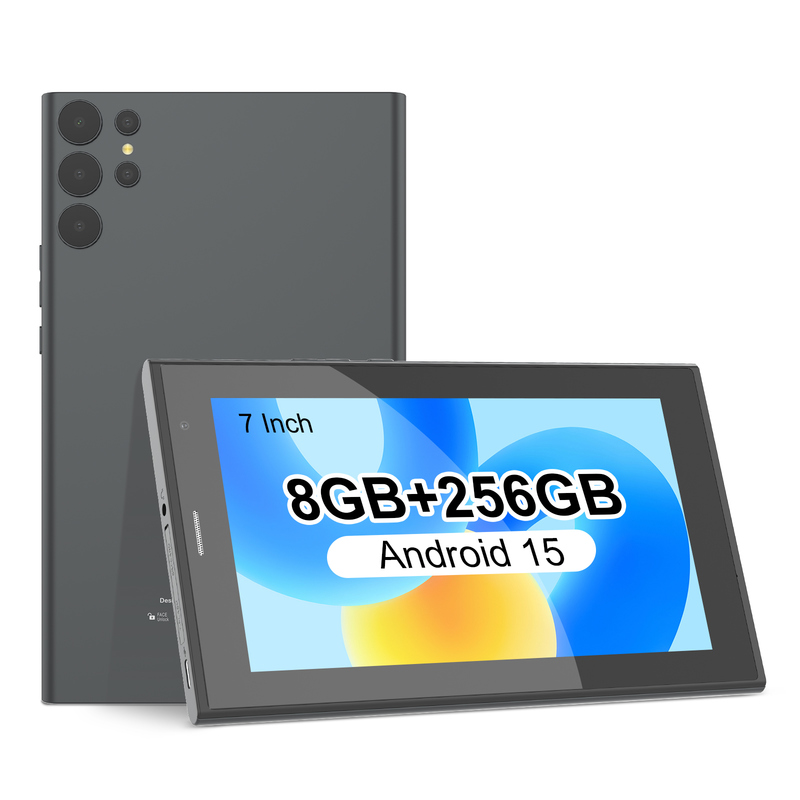 C fikir 7 inçlik Wifi Tablet Case ile 8+256GB Depolama Dört çekirdekli İşlemci 600x1024 IPS Dokunmatik ekran CM524 gri