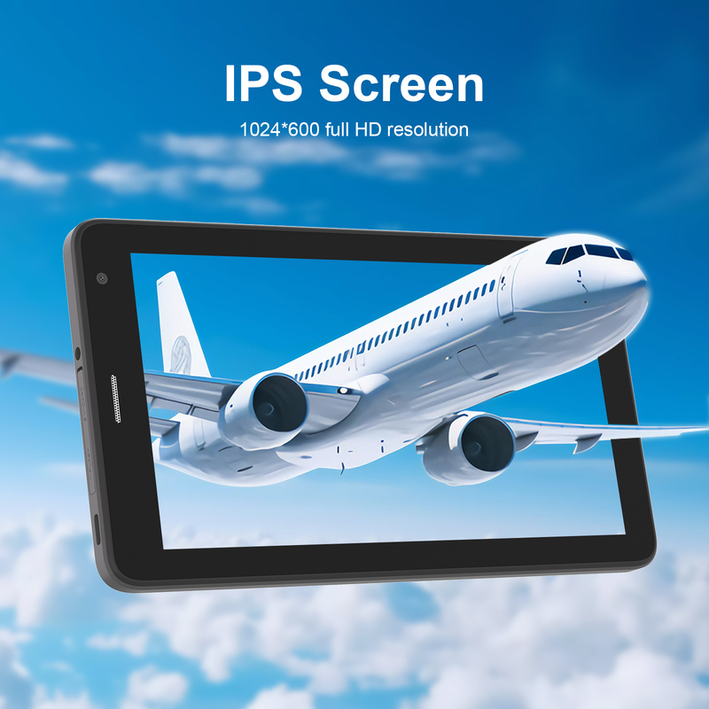 C idea 7 inç Wifi Tablet Kılıflı 8+256GB Depolama Dört Çekirdekli İşlemci 600x1024 IPS Dokunmatik Ekran CM528 siyah