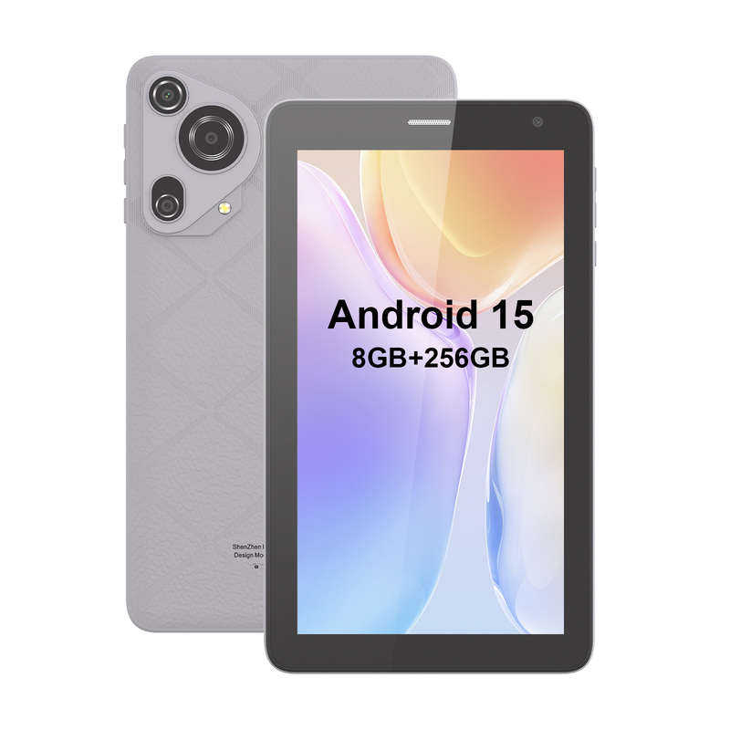C fikir 7 inçlik Wifi Tablet 8+256GB depolama alanı Quad Core işlemci 600x1024 IPS dokunmatik ekran CM528 Gri