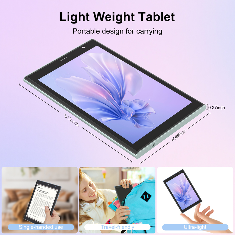 C fikir 8 + 512GB depolama ile 8 inçlik Wifi Tablet Quad Core işlemci 800x1280 IPS dokunmatik ekran yeşil CM824