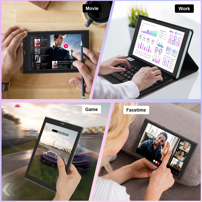 C fikir 8 + 512GB depolama ile 8 inçlik Wifi Tablet Quad Core işlemci 800x1280 IPS dokunmatik ekran mavi CM824