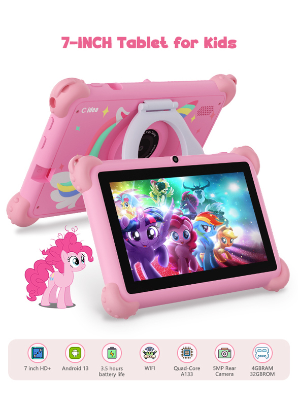 C Idea 7 İnç Android 14 Eğitim Amaçlı Akıllı Tablet Öğrenciler İçin CM88 pembe