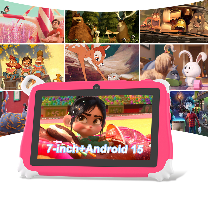 C Idea Android 15 Çocuk Tableti 8+256GB Eğitim Tableti Çocuk Tableti Dostu Uygulama CM86 pembe
