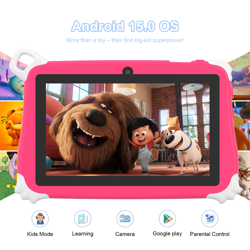 C Idea Android 15 Çocuk Tableti 8+256GB Eğitim Tableti Çocuk Tableti Dostu Uygulama CM86 pembe