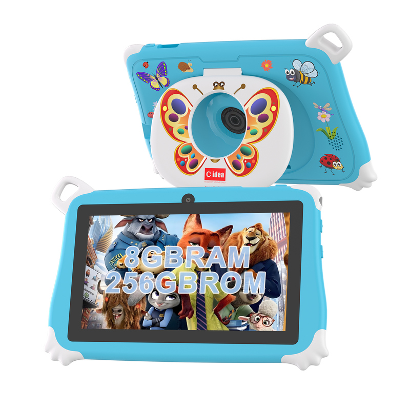 C Idea Android 15 Çocuk Tableti 8+256GB Eğitim Tableti Arkadaş APP ile Kidspad CM86 mavi