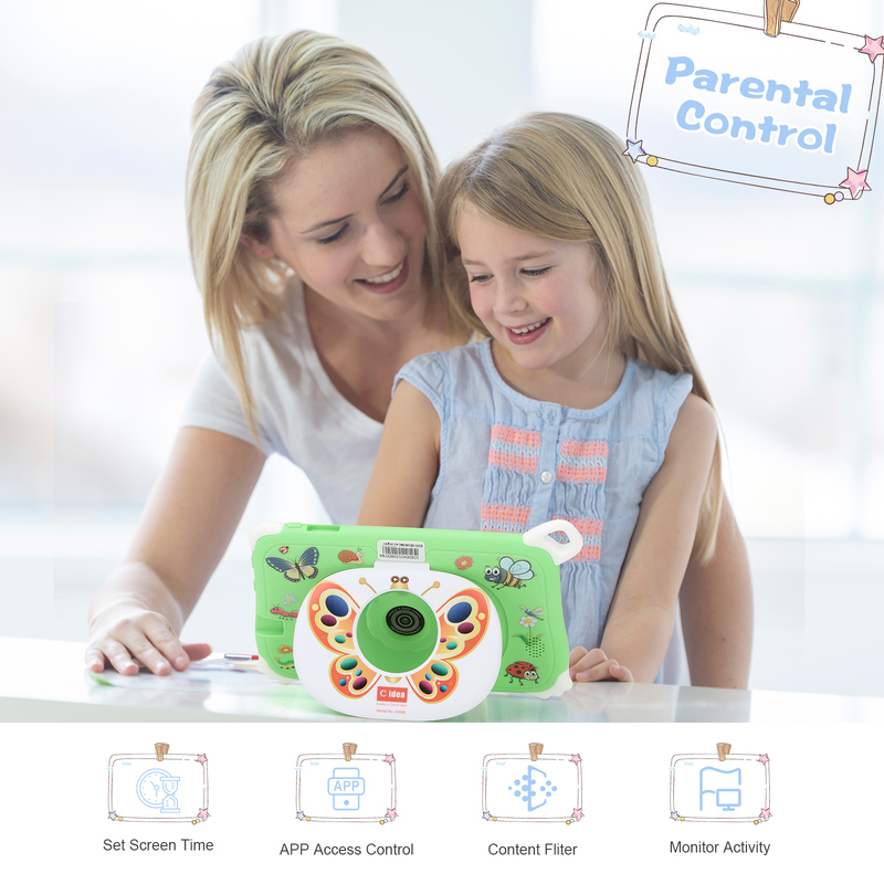 C Idea Android 15 Çocuk Tableti 8+256GB Eğitim Tableti Arkadaşça APP ile Kidspad CM86 yeşil