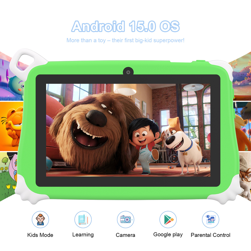 C Idea Android 15 Çocuk Tableti 8+256GB Eğitim Tableti Arkadaşça APP ile Kidspad CM86 yeşil