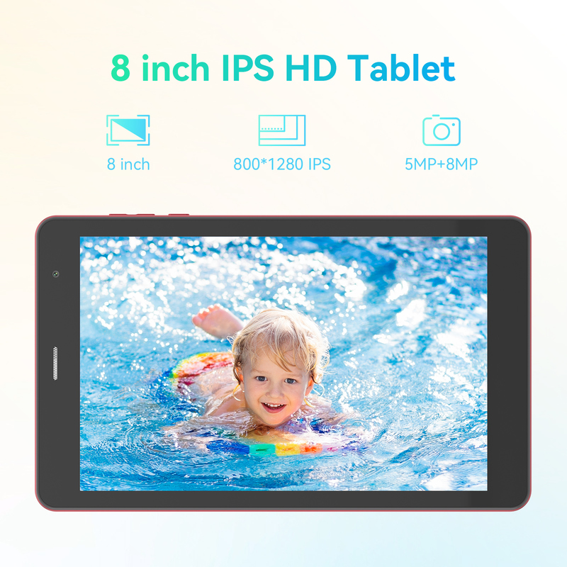 C fikir Gençlik kırmızı 8 Inch Tablet Android 15 tf kart yuvası ile, WiFi,8GB +512GB, 800*1280 IPS incell CM828