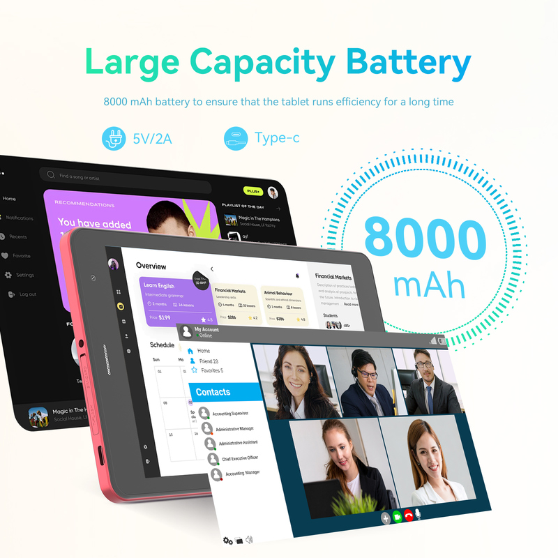 C fikir Gençlik kırmızı 8 Inch Tablet Android 15 tf kart yuvası ile, WiFi,8GB +512GB, 800*1280 IPS incell CM828