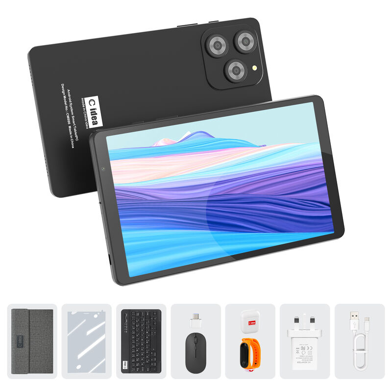 C fikir 8 Inch Smart Tablet PC Klavye ile 8GB RAM+512 ROM 800*1340 IPS incell Dokunmatik Ekran Ekranı BLACK CM866