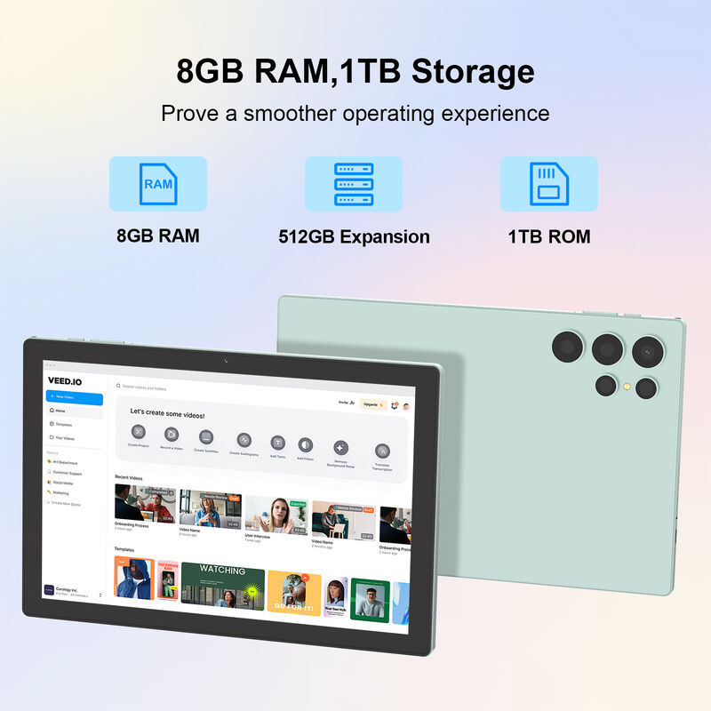 C Idea 10 inç Android Tablet Snapdragon CPU ve Klavye ile Öğrenci için CM9000ultra Yeşil