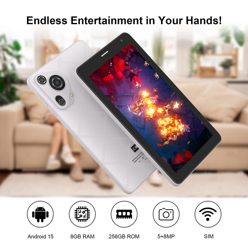 C Idea 8GB RAM 256GB ROM Quad Core Android Tablet Portable 7 Inch Tablet İş ve Eğlence için CM528-Beyaz