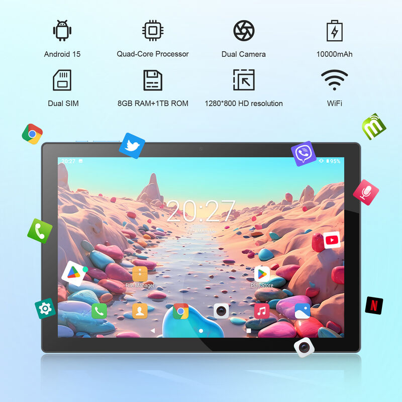 C fikir Fabrika 10.1 Inç HD Ekran Android Sistemi 8GB + 1TB Büyük Depolama Yetişkinler Tablet PC CM8700 Plus