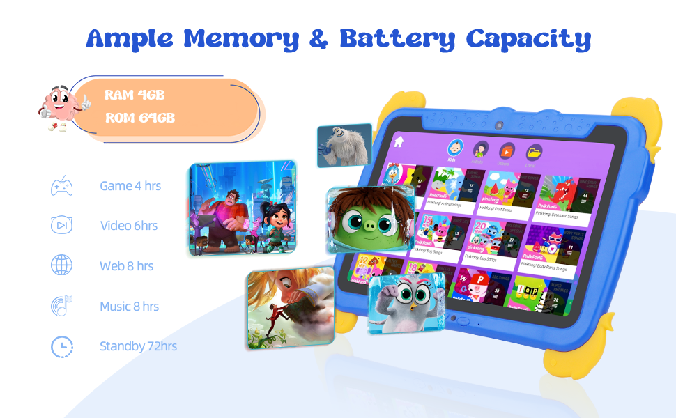 C fikir 10.1 inç Çocuk Tablet PC ile Kasa Göz Koruması ips HD Ekran Ön Kurulum IWAWA P1150
