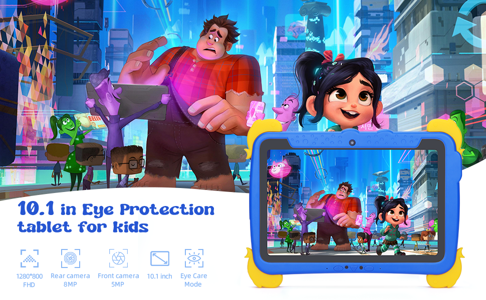 C fikir 10.1 inç Çocuk Tablet PC ile Kasa Göz Koruması ips HD Ekran Ön Kurulum IWAWA P1150